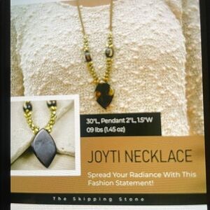 The Skipping Stone Handmade Unique Brown & Gold Necklace. Multi-Bead Design